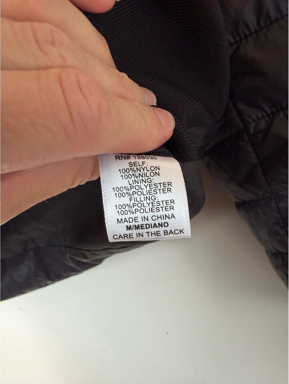 Love Tree Women's Medium Black Quilted Nylon Puffer Jacket with Gold Zippers. - Picture 6 of 7